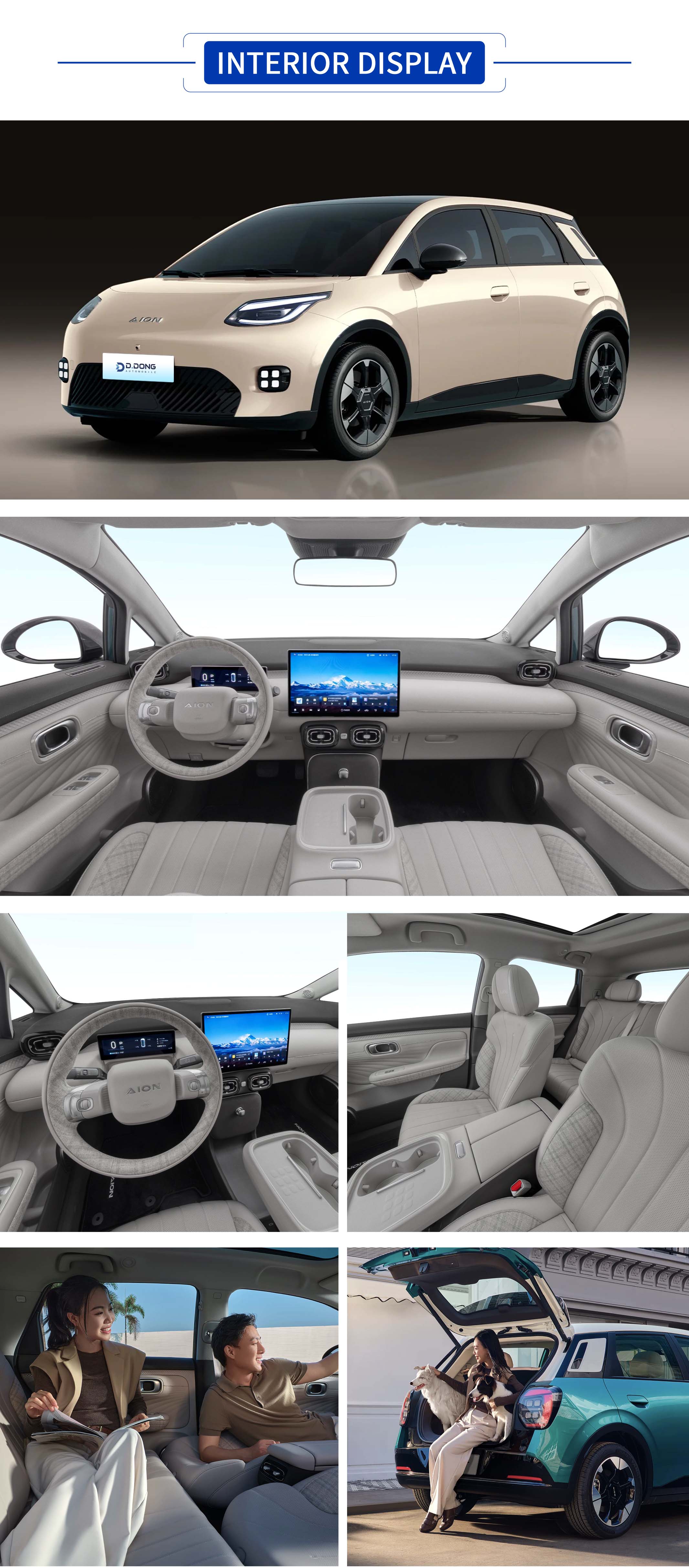 AION UT All Colors,AION UT All Interior Display